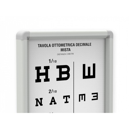 Mješoviti decimalni neluminozni optotip - 3 metra