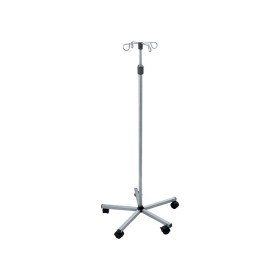 IV stand with 4 hooks - on stand with wheels