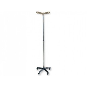 IV pole 2 hooks - on wheeled stand