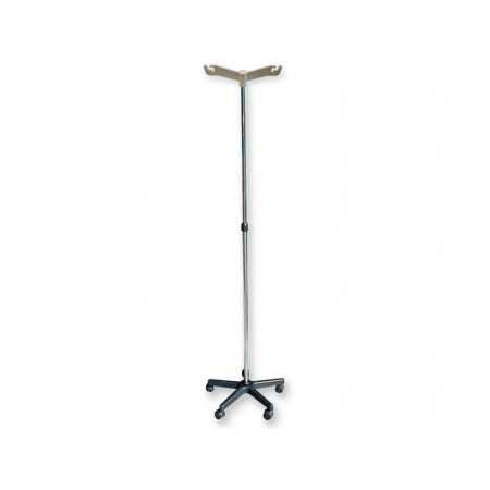 IV pole 2 hooks - on wheeled stand