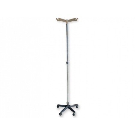 Iv stand with 2 hooks - on stand with wheels