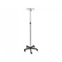 Iv pole 4 hooks - on roller stand