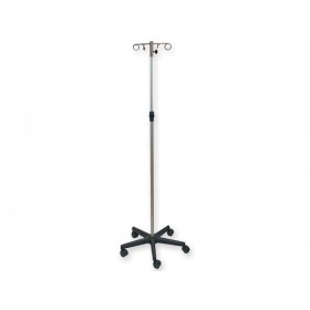 Iv stand with 4 hooks - on stand with wheels