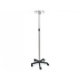 IV pole 4 hooks - on roller stand