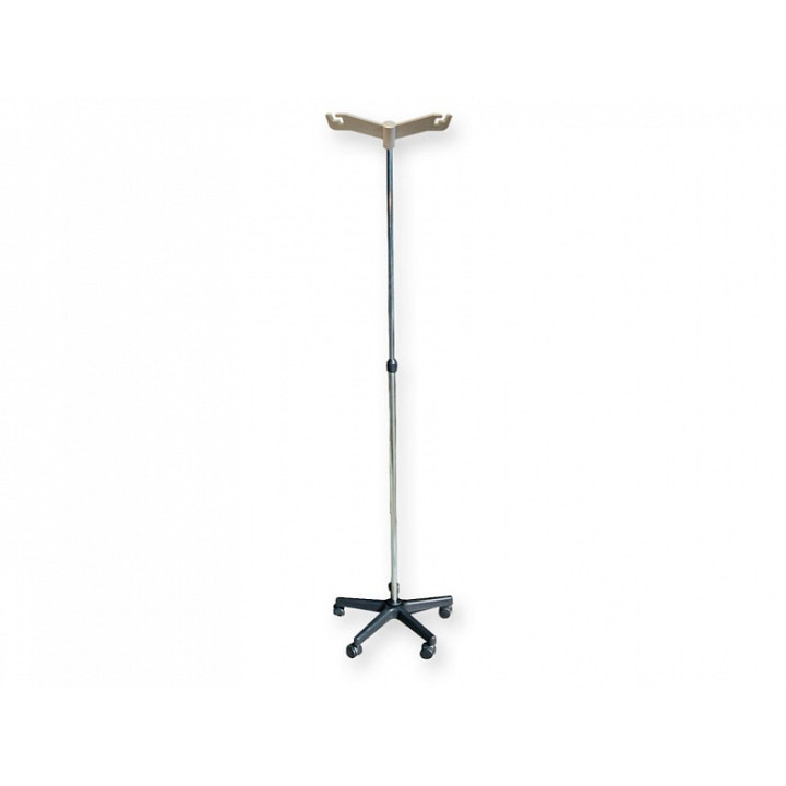 IV pole 2 hooks - on an aluminum stand