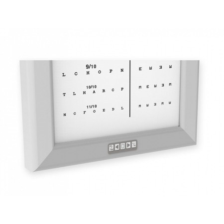 Ultraflacher led-optotyp – gemischte dezimalzahlen