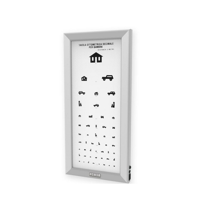 Ultraplatt LED-optotyp - pediatrisk