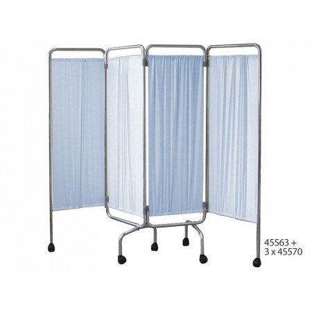 Biombo de 4 folhas com rodas - sem cortinas