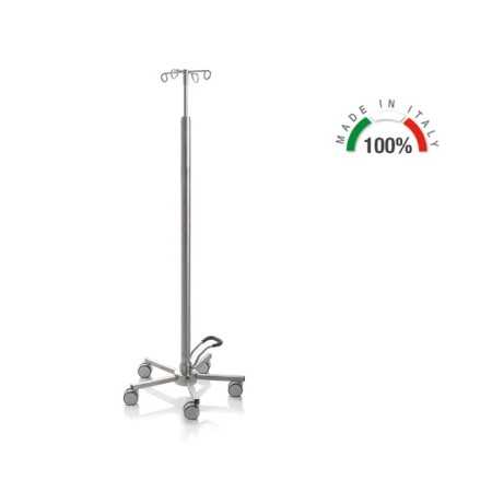 Stand for Hypodermoclysis in Stainless Steel Elevating Piston