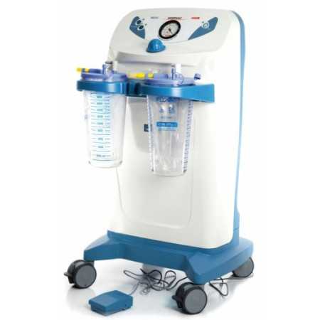 Aspirator chirurgical NOU HOSPIVAC 400 cu 2 borcane de 2l, control cu picior și deviator de debit