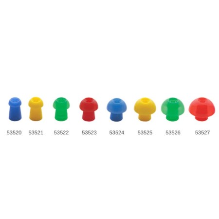 Capace de ciupercă Sanibel Adi 11 mm - albastru - pachet 100 de bucăți.