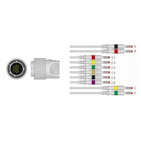 Câble patient ecg statique compatible cardioline