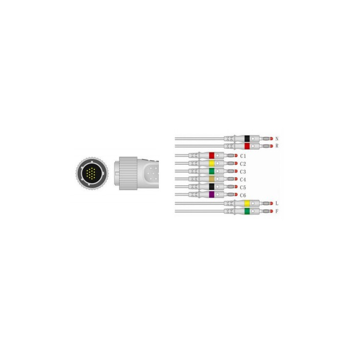 Cablu pentru pacient pentru ECG static, compatibil cu Cardioline