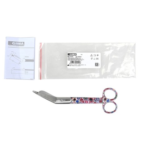 Rostfritt stål bandage sax - bubbelmönster - 18cm