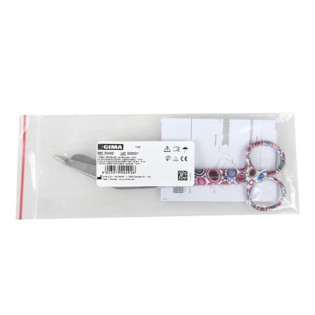 Tijeras de acero inoxidable para vendajes - patrón de burbujas - 18 cm