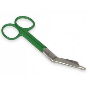 Nůžky na obvazy - zelené kroužky - 14 cm