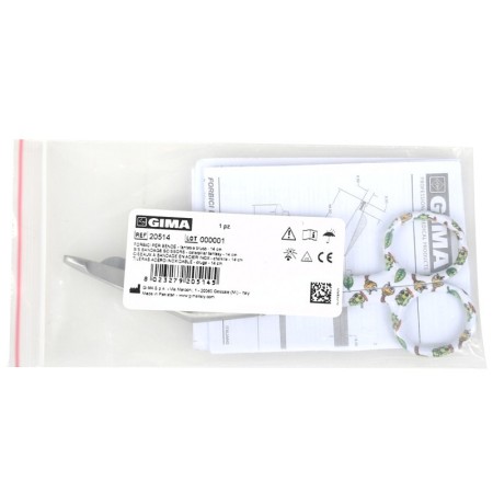 Nůžky na obvazy z nerezové oceli - design housenky - 14 cm