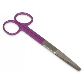 Forbici rette punte alterne - anelli viola - 14 cm