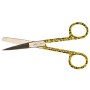 Straight scissors - leopard pattern - 14 cm