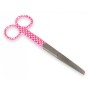 Straight scissors - hearts pattern - 14 cm