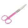 Straight scissors with alternating tips - heart pattern - 14 cm