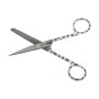 Foarfece din oțel inoxidabil cu vârfuri drepte, alternate - model omidă - 14 cm