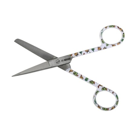 Foarfece din oțel inoxidabil cu vârfuri drepte, alternate - model omidă - 14 cm