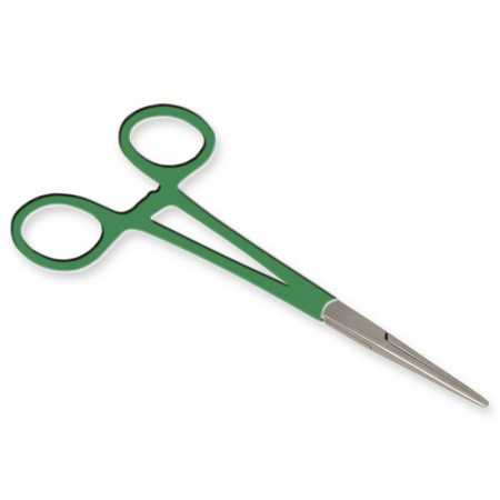 Hémostat droit - anneaux verts - 16 cm