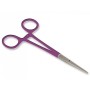 Straight hemostatic forceps - purple rings - 16 cm