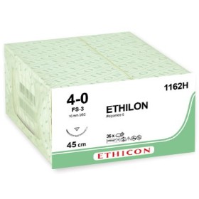 Ethicon Ethilon Monofilní šicí maso - 4/0 jehla 16 mm - balení 36 ks