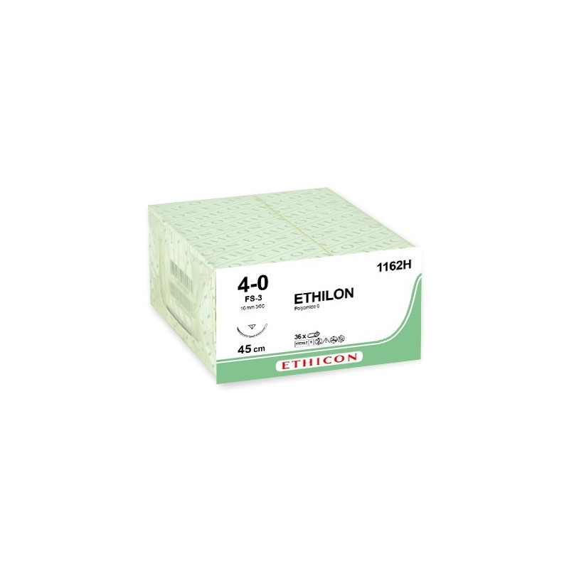 Ethicon ethilon monofilament suture - 4/0 needle 16 mm - pack. 36 pcs.
