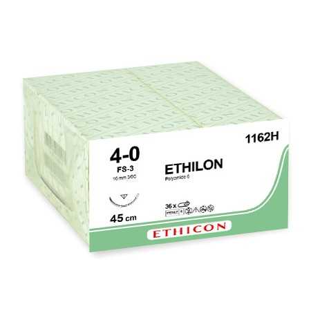 ethicon ethilon monofilament suture - 4/0 needle 16 mm - pack. 36 pcs.