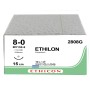 Ethicon Ethilon Monofilament Nahtmaterial - 8/0 Nadel 6,5 mm - Packung 12 Stk.