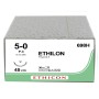 Suture monofilament ethilon ethilon - aiguille 5/0 13 mm - paquet de 36 pièces.