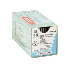 Ethicon Perma-Hand Seidennaht - 3/0 Nadel 22 mm - Packung 12 Stk.
