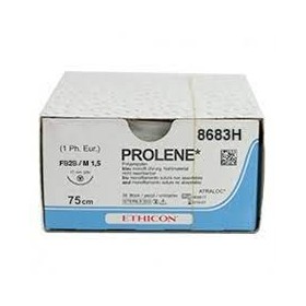 ethicon prolene blue monofilament suture - 4/0 needle 19 mm fs-2s - pack. 36 pcs.