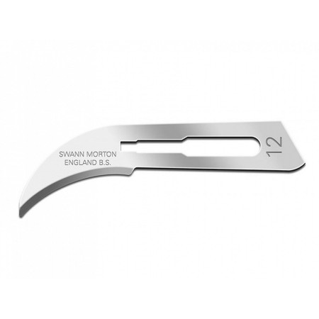 Skalpelblade swann-morton c/s n. 12 - steril - pakke. 100 stk.