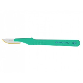 Scalpel diamanté avec lame en acier inoxydable n.22 - stérile - pack. 10 pièces.