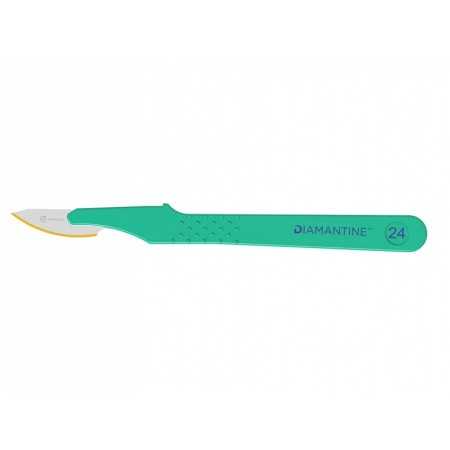 Diamond scalpel with stainless steel blade n.24 - sterile - pack. 10 pcs.