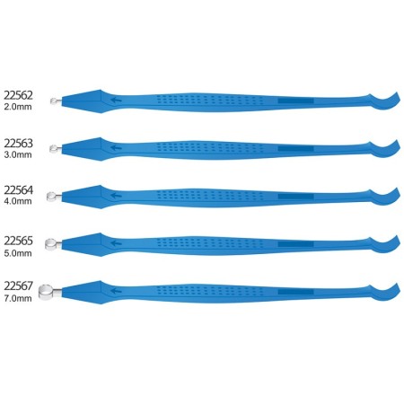 Gima dermatological curettes with 5 mm diameter scraper - pack of 10.