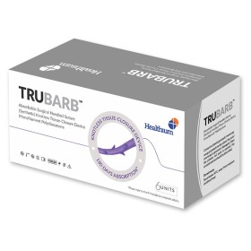 Suture cul. Trubarb jauge 0, courbe 1/2, aiguille 37mm - 30cm - violet - pack. 6 pièces.