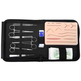 Kit de práctica de sutura (almohadilla + herramientas + suturas)