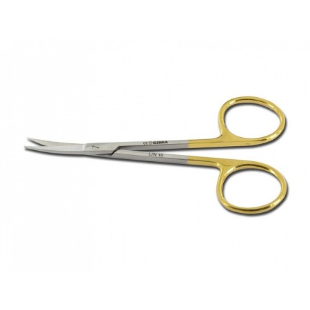 Irisschere c.t. gebogen, 11,5 cm