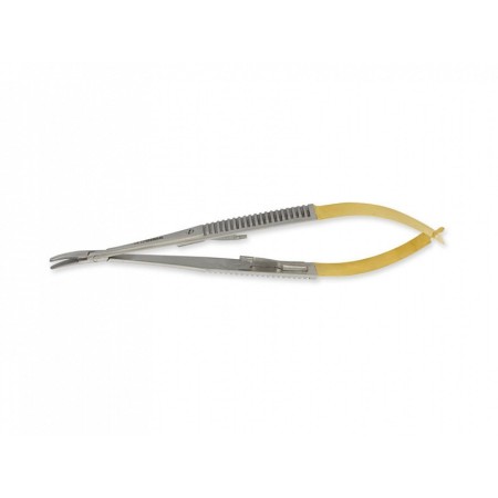 Nålhållare castroviejo c.t. böjd - 14 cm - släta spetsar