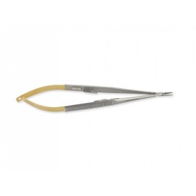 Castroviejo needle holder c.t. rectum - 14 cm - knurled tips