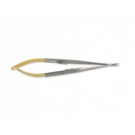 Castroviejo needle holder c.t. rectum - 14 cm - knurled tips