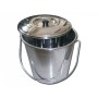Găleată din oțel inoxidabil cu capac - 12 litri