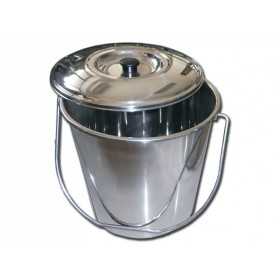 Edelstahlbehälter mit Deckel - 12 Liter