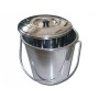 Cubo de acero inoxidable con tapa - 12 litros