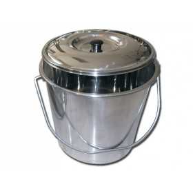Coș de gunoi din oțel inoxidabil cu capac - 15 litri